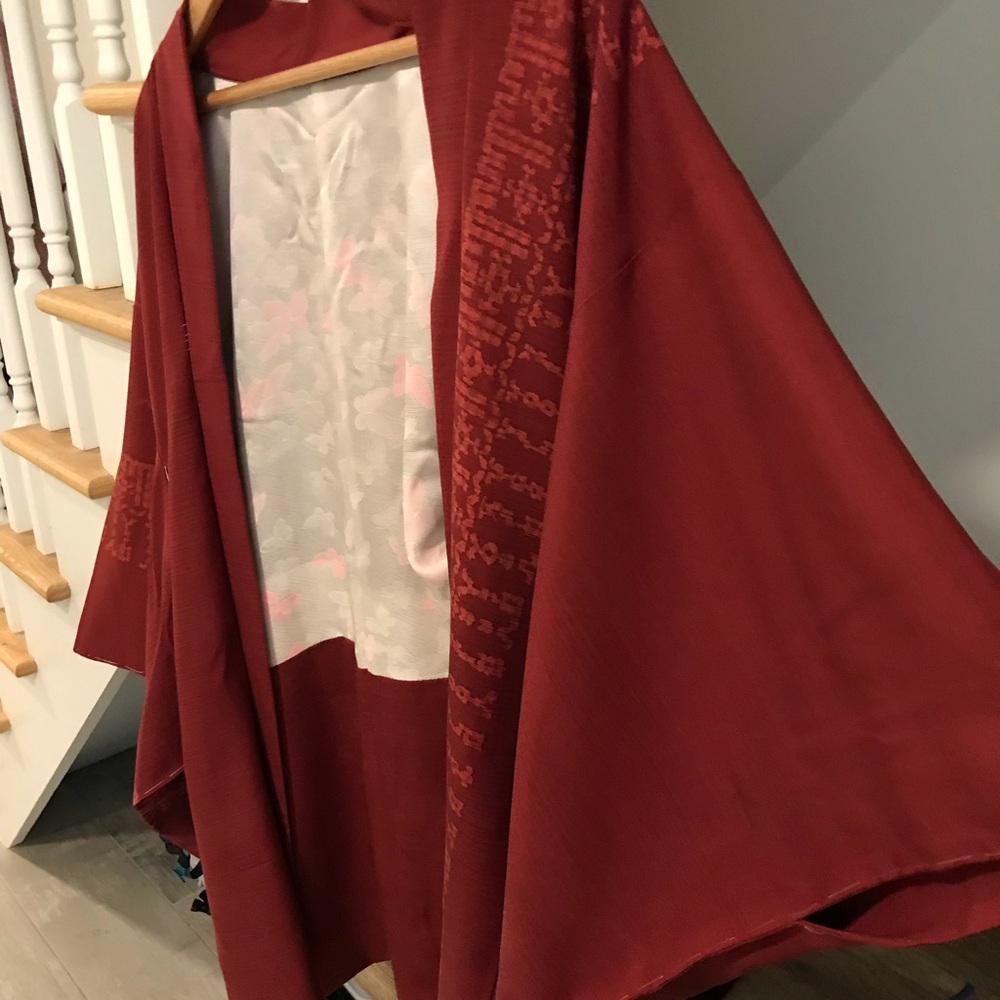 Vintage Japanese one of a kind kimono / handmade silk